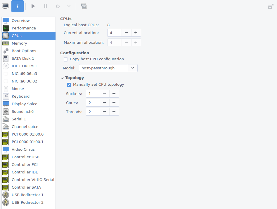 My CPU configuration.