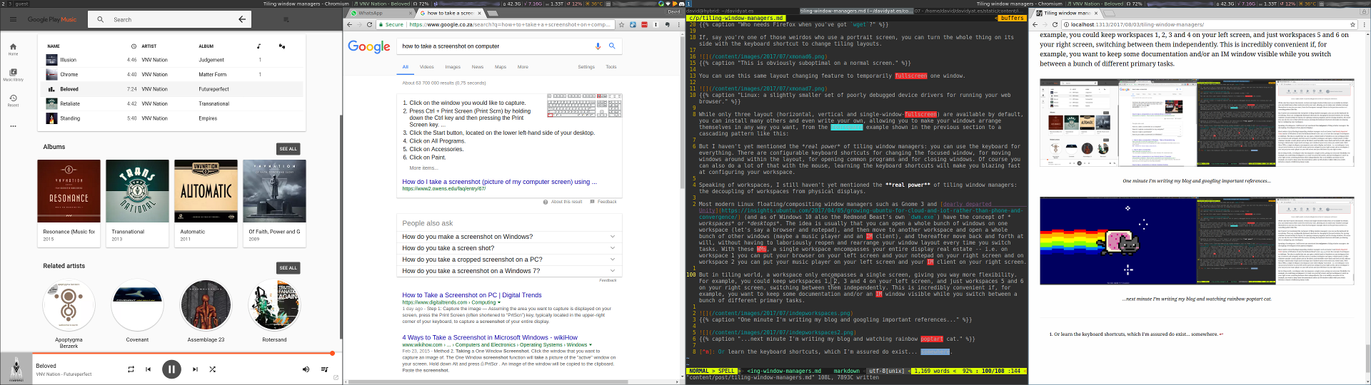 …and then back to researching.
