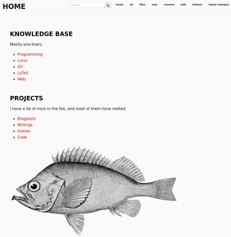 A few of my own style changes &ndash; smaller headings, different font, background colour, less button-y buttons, etc.