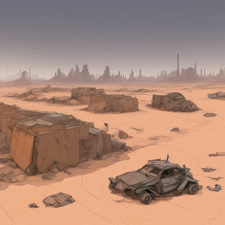 A postapocalyptic scene